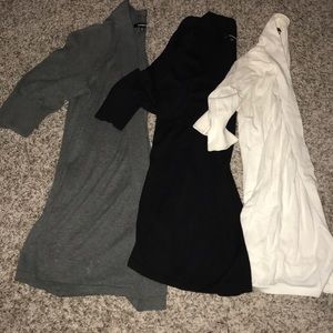3 light weight long open front cardigans